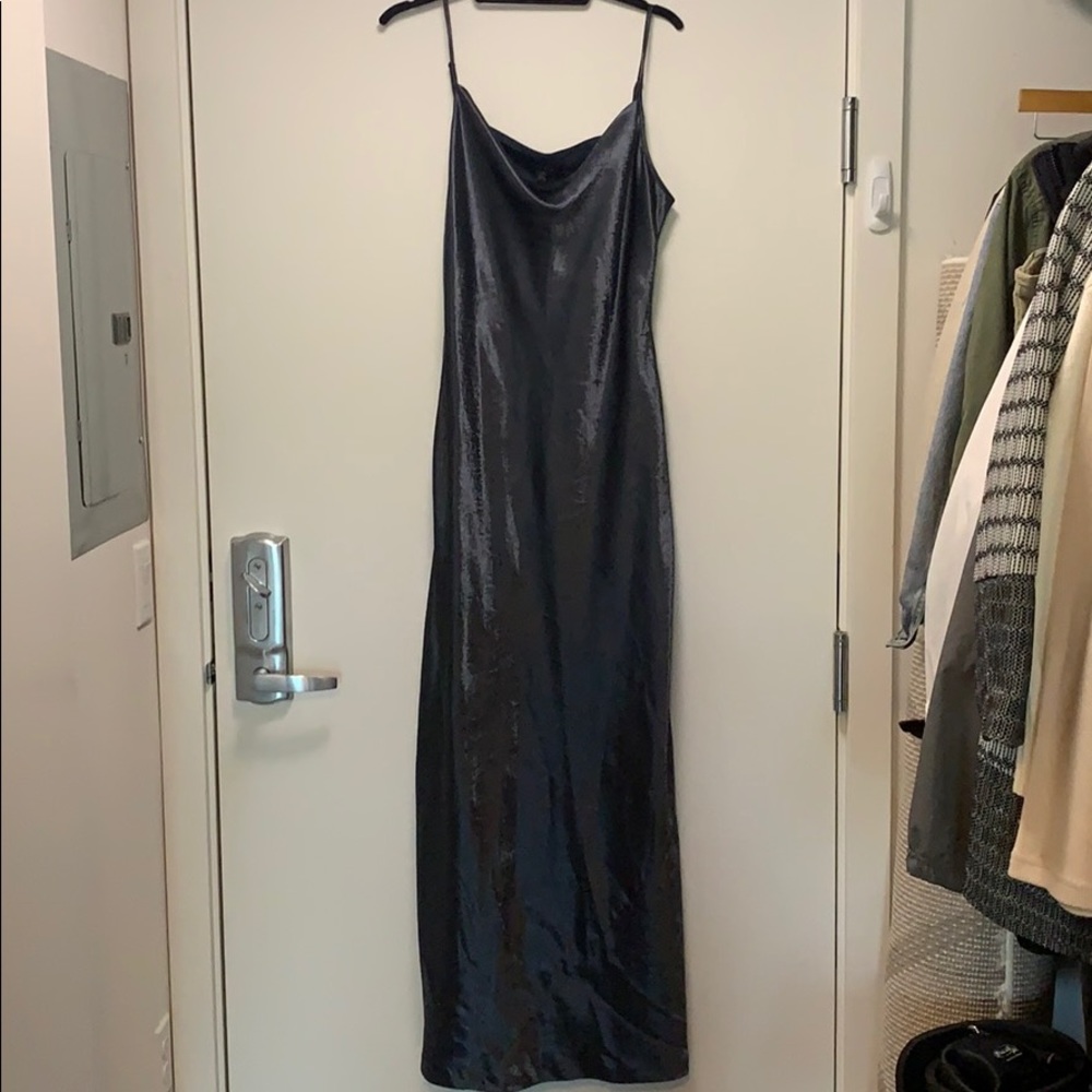 Green/ blue shimmer slip dress